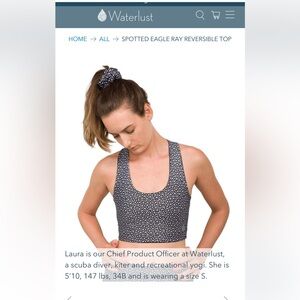 Waterlust Spotted Eagle Ray Reversible Crop Top